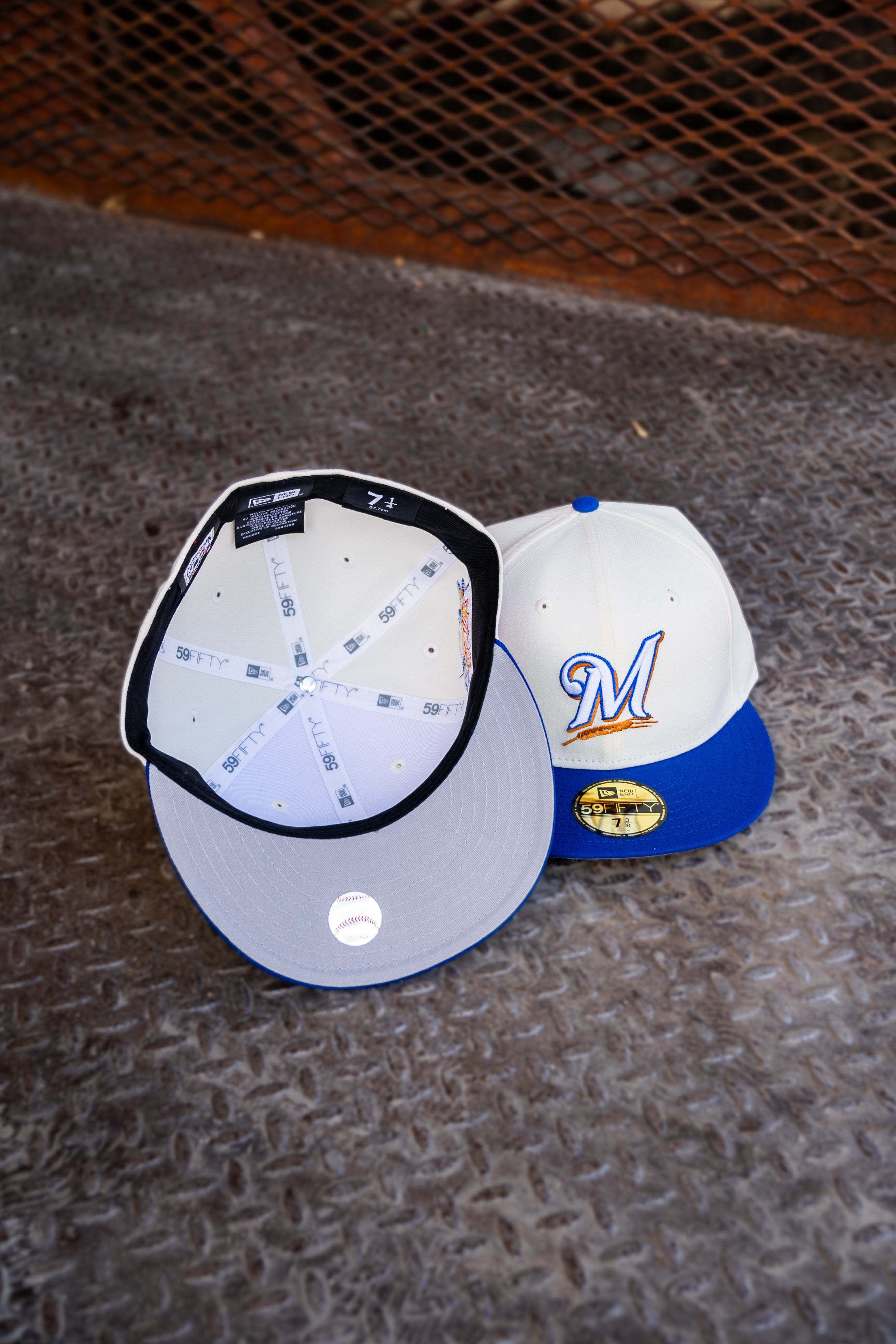 New Era Milwaukee Brewers 2002 ASG Grey UV (Off White/Royal) 59Fifty Fitted