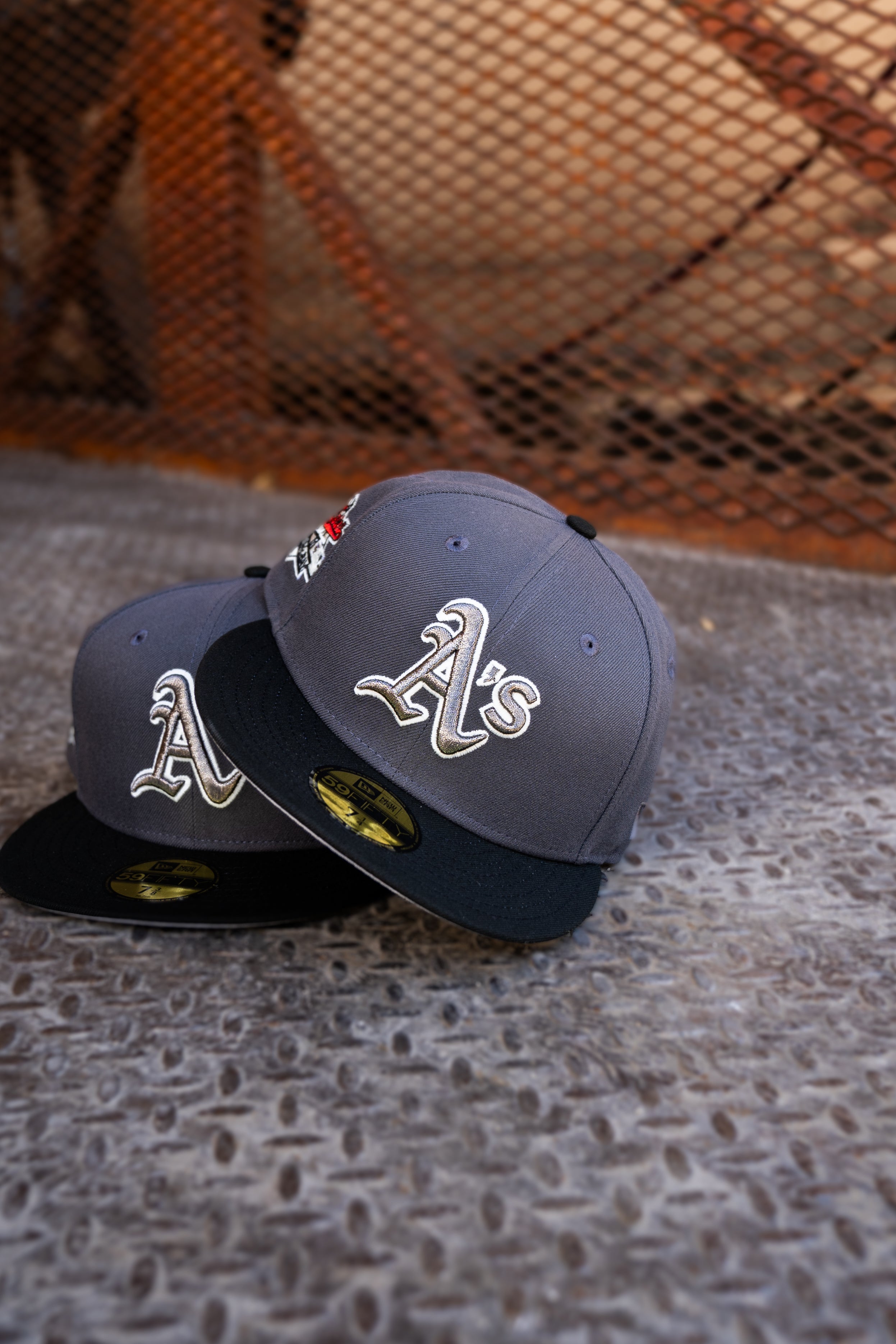 New Era Oakland Athletics 1989 WS Grey UV (Dk Graphite/Black) 59Fifty Fitted