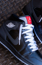 Mens Air Jordan 1 Mid SE (Black/White/Wolf Grey) - Nike