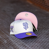 New Era San Francisco Giants 50th Anniversary Pink UV (Off White/Purple) 59Fifty Fitted