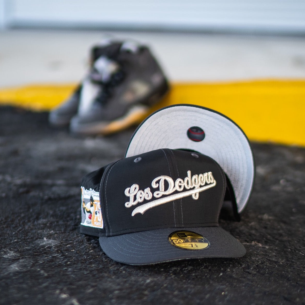 New Era Los Angeles Dodgers Jackie Robinson Silver UV (Ripstop/Charcoal) - New Era