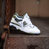 Mens New Balance 550 (White/Olive) - BB550DOB - New Balance