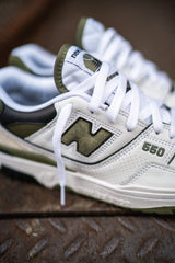 Mens New Balance 550 (White/Olive) - BB550DOB - New Balance