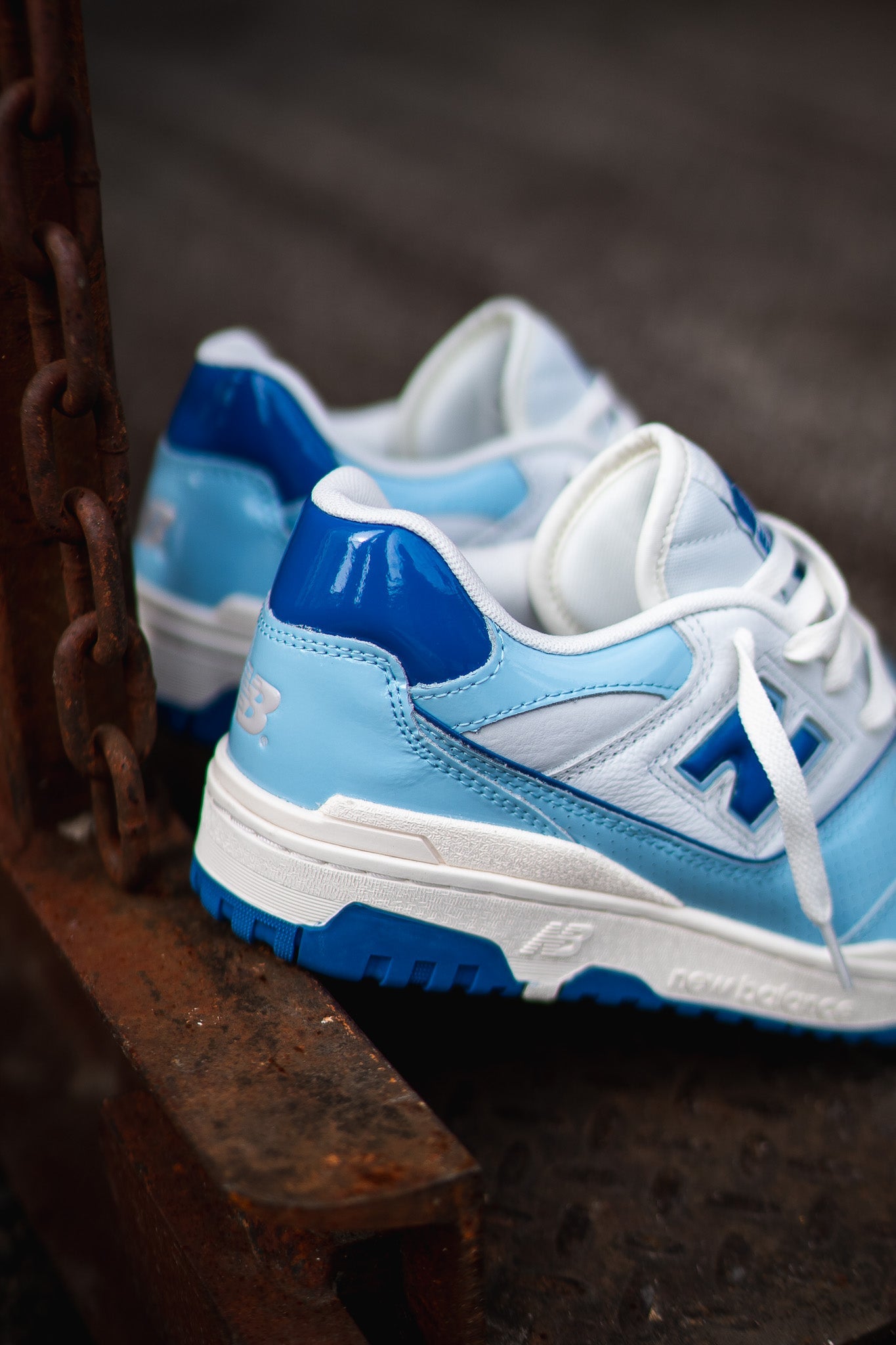 Mens New Balance 550 (White/Powder Blue) - BB550YKE - SNEAKER TOWN