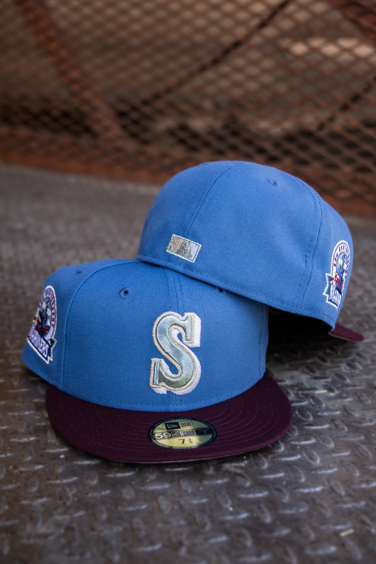 New Era Seattle Mariners 30th Anniversary Grey UV (Indigo/Maroon) 59Fifty Fitted - New Era