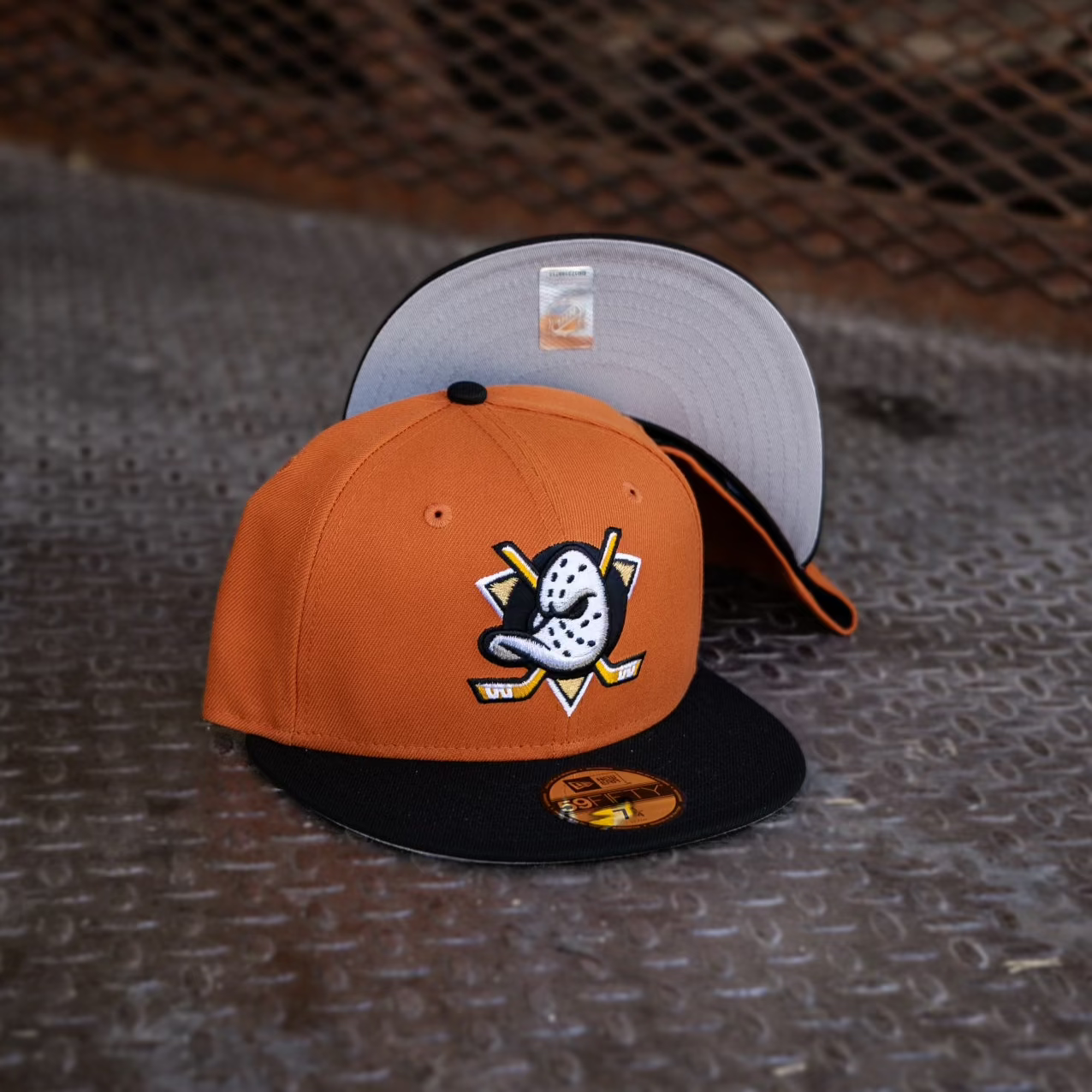 New Era Anaheim Ducks Grey UV (Fight Orange/Black) 59Fifty Fitted