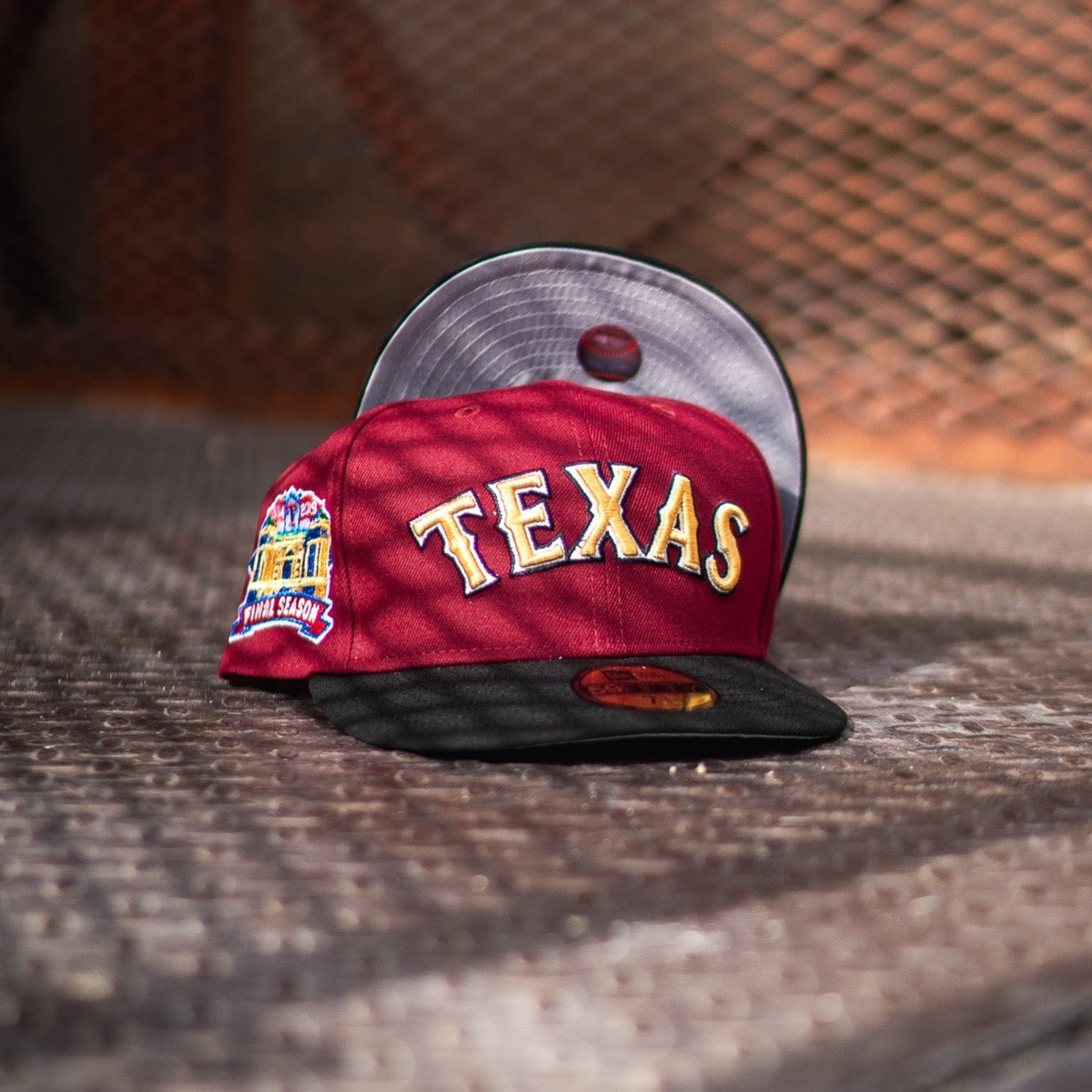 New Era Texas Rangers Final Season Grey UV (Brick Red/Black) - New Era