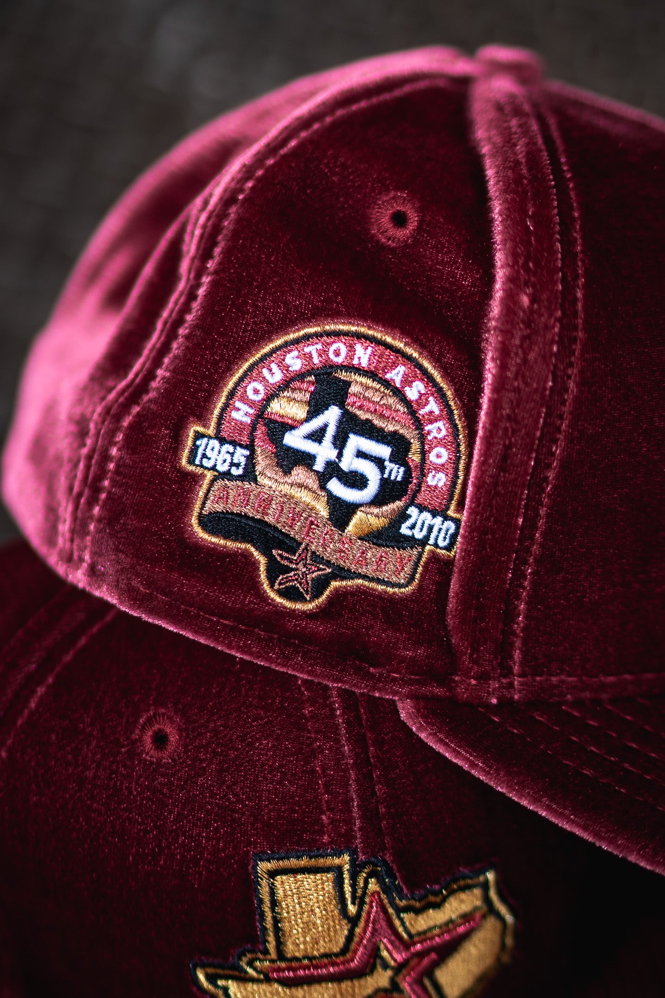 New Era Houston Astros 45th Anniversary Grey UV (Burgundy Velvet) - New Era