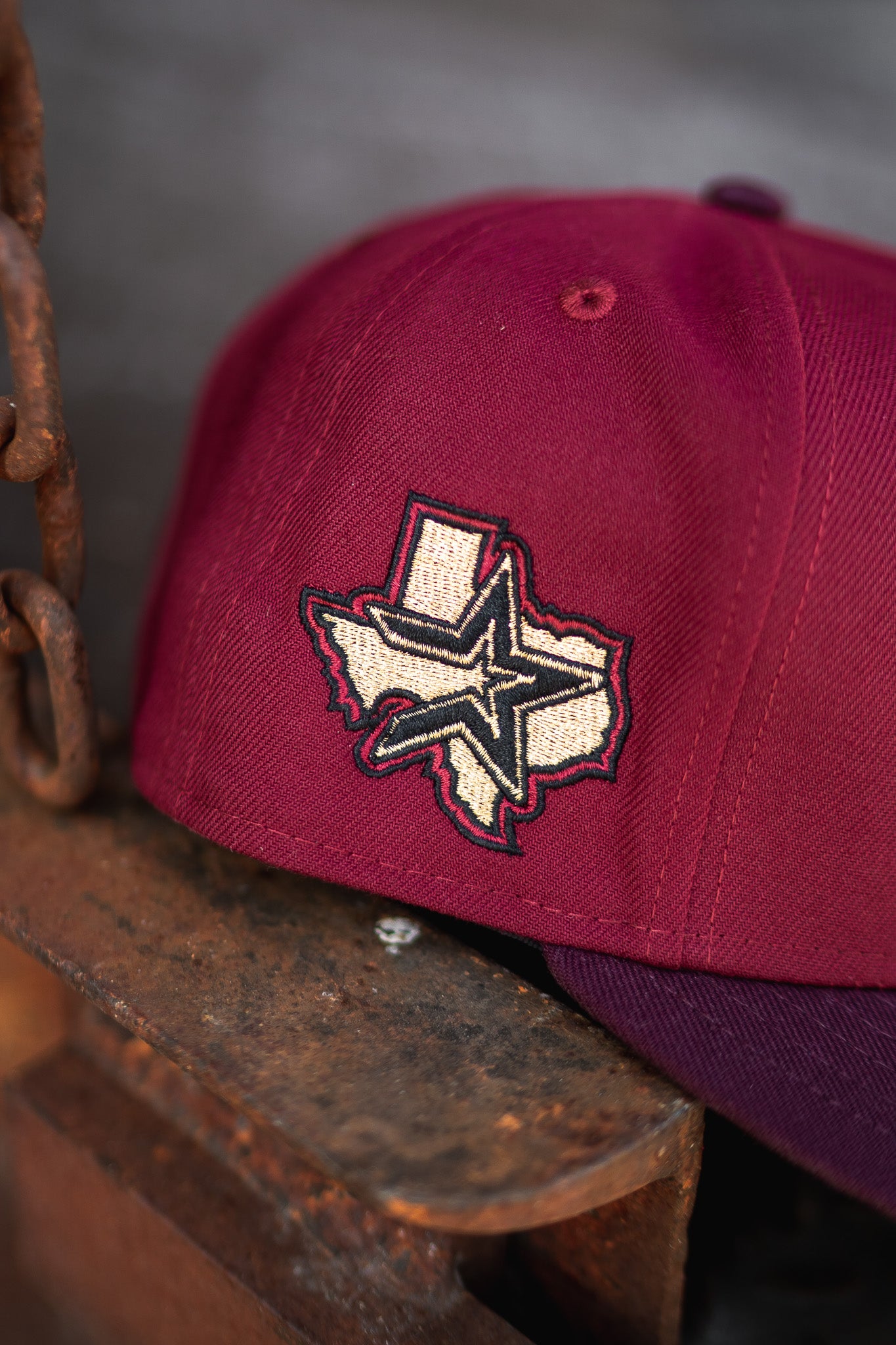 New Era Houston Astros Grey UV (Maroon/Burgundy) - New Era