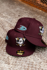 New Era Anaheim Ducks Green UV 59Fifty Fitted (Maroon)