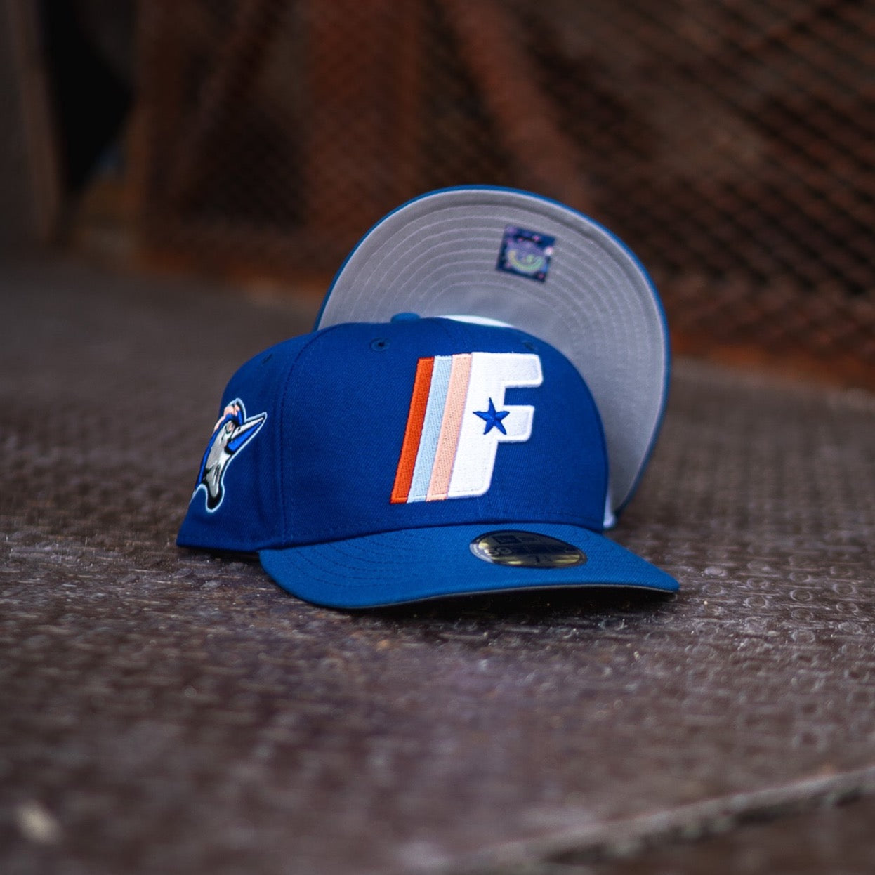 New Era Fayetteville Woodpeckers Grey UV (Dark Royal/Songbird Blue) - New Era