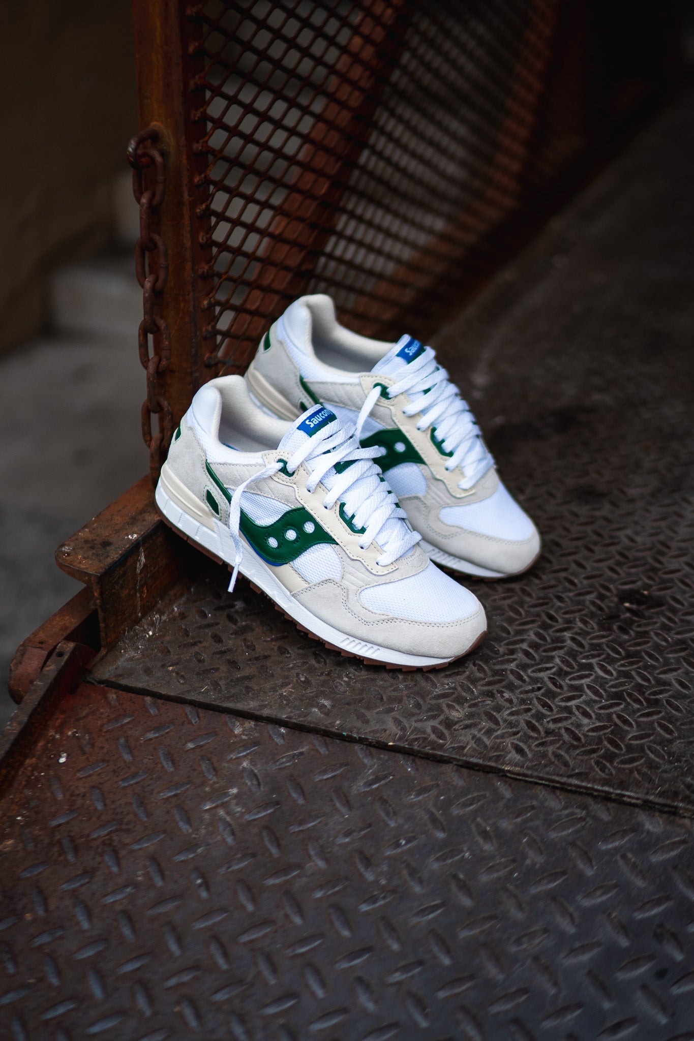 Mens Saucony Shadow 5000 (White/Green) - Saucony