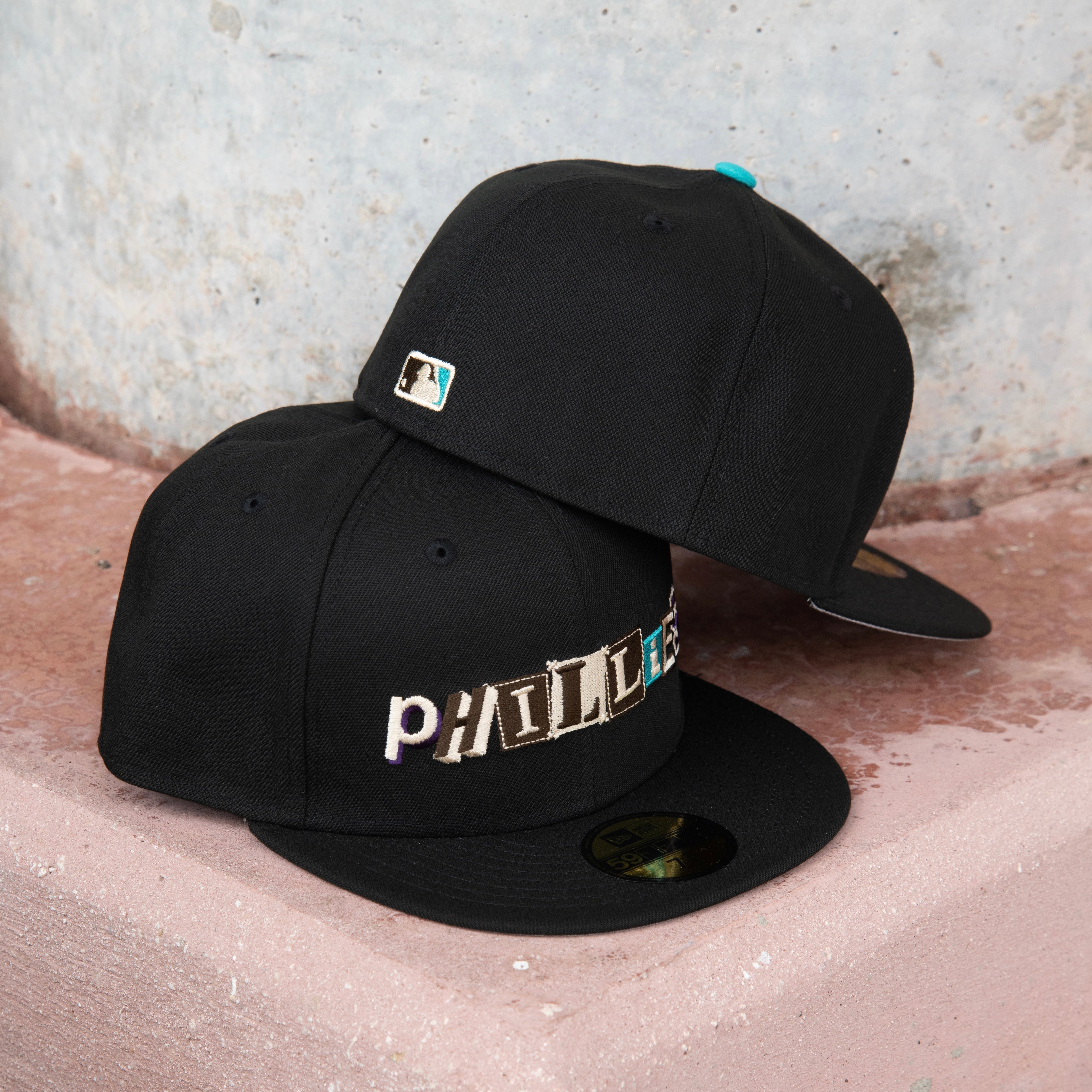 New Era Philadelphia Phillies Grey UV 59Fifty Fitted (Black) - New Era