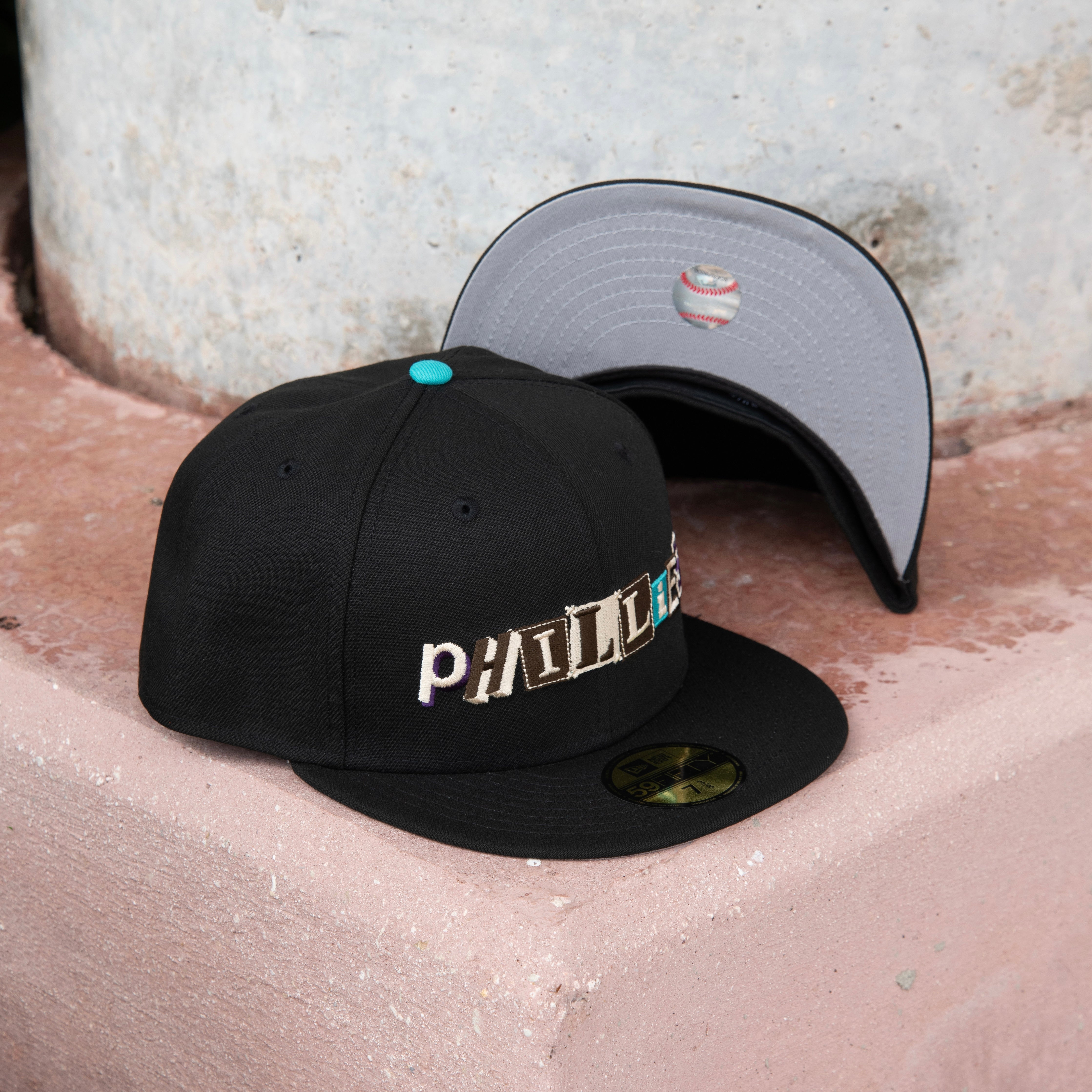 New Era Philadelphia Phillies Grey UV 59Fifty Fitted (Black) - New Era