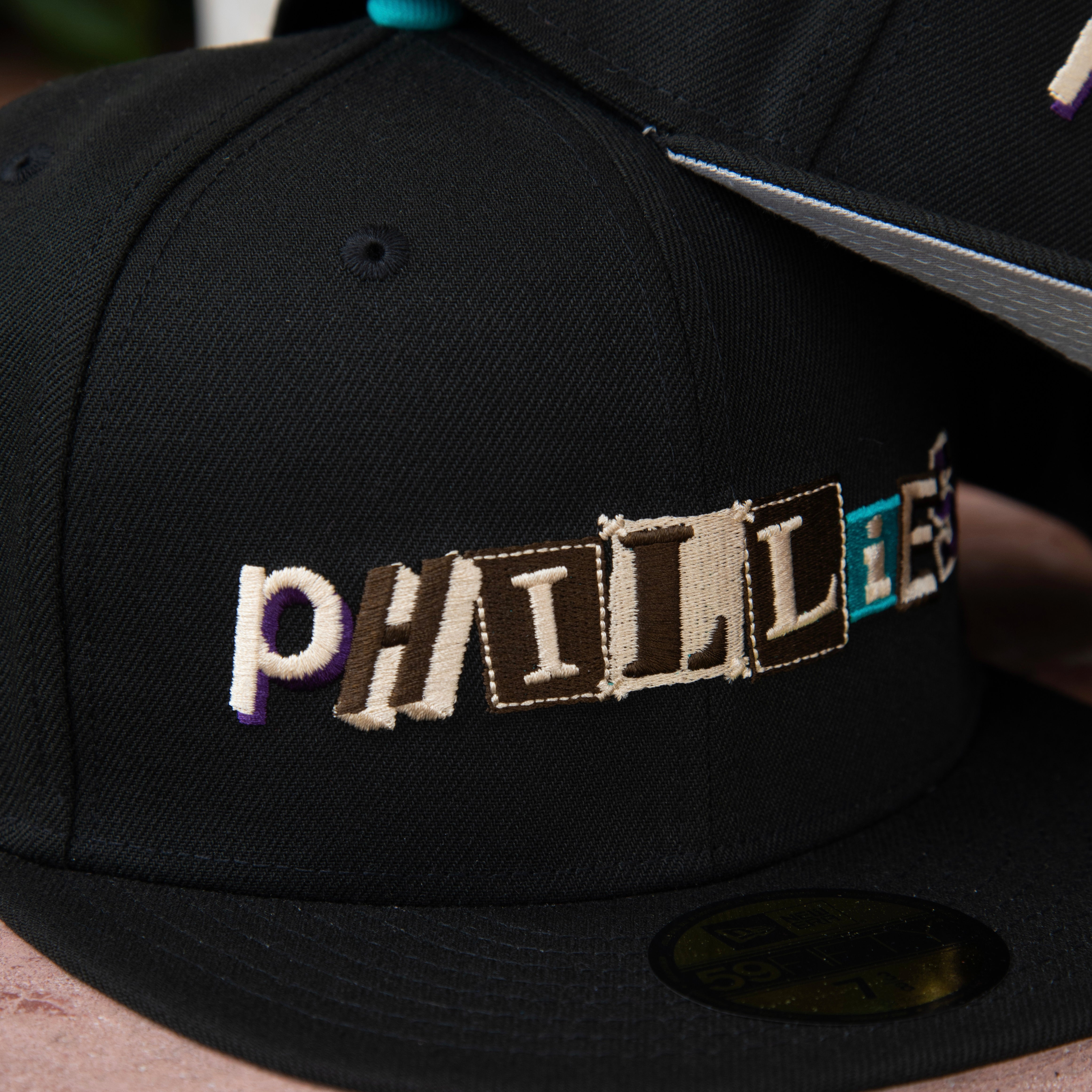New Era Philadelphia Phillies Grey UV 59Fifty Fitted (Black) - New Era
