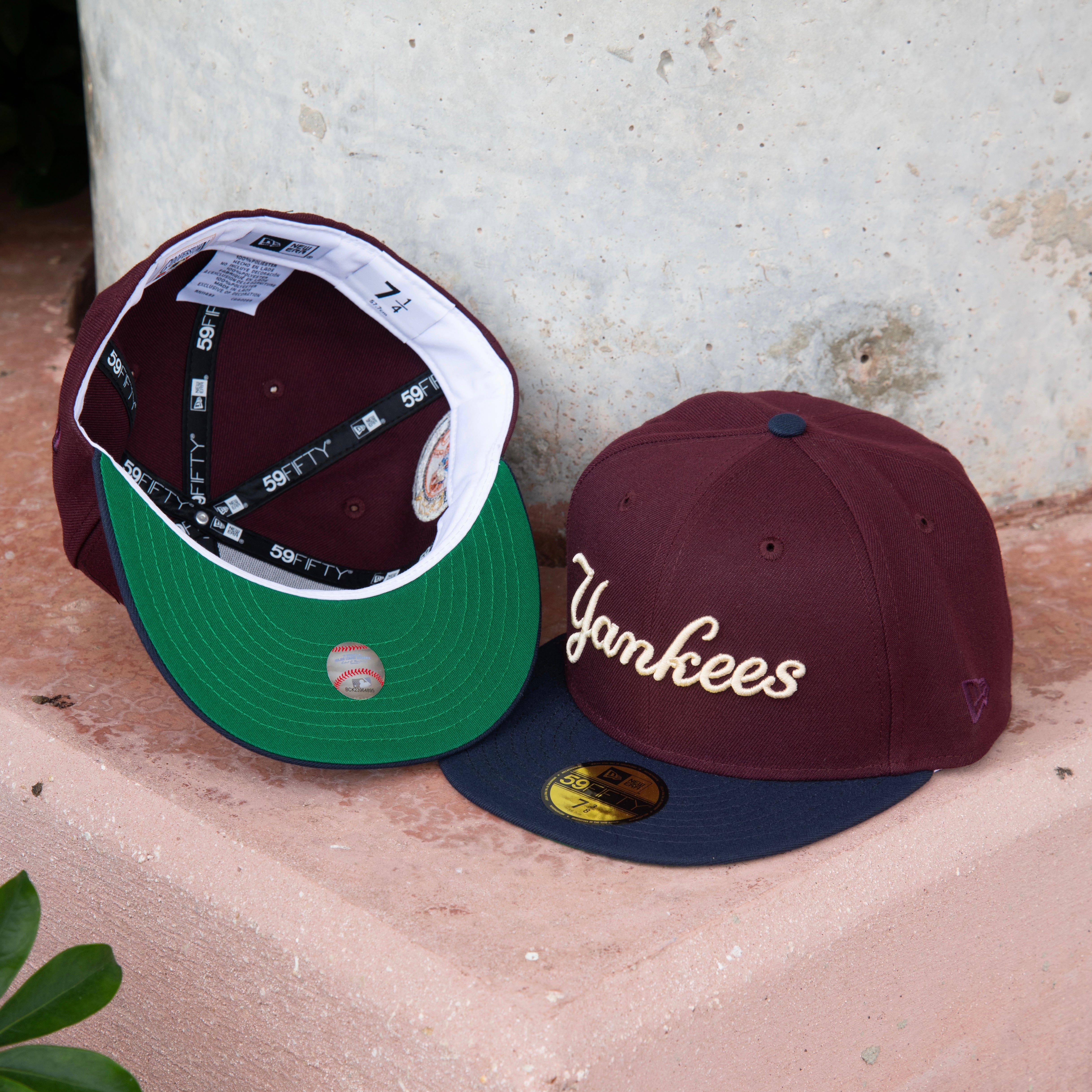 New Era New York Yankees 1949 World Series Green UV 59Fifty Fitted (Maroon/Navy) - New Era