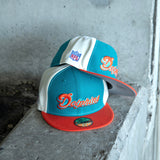 New Era Miami Dolphins Grey UV 59Fifty Fitted (Aqua/Off White/Orange) - New Era