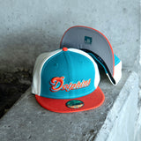 New Era Miami Dolphins Grey UV 59Fifty Fitted (Aqua/Off White/Orange) - New Era