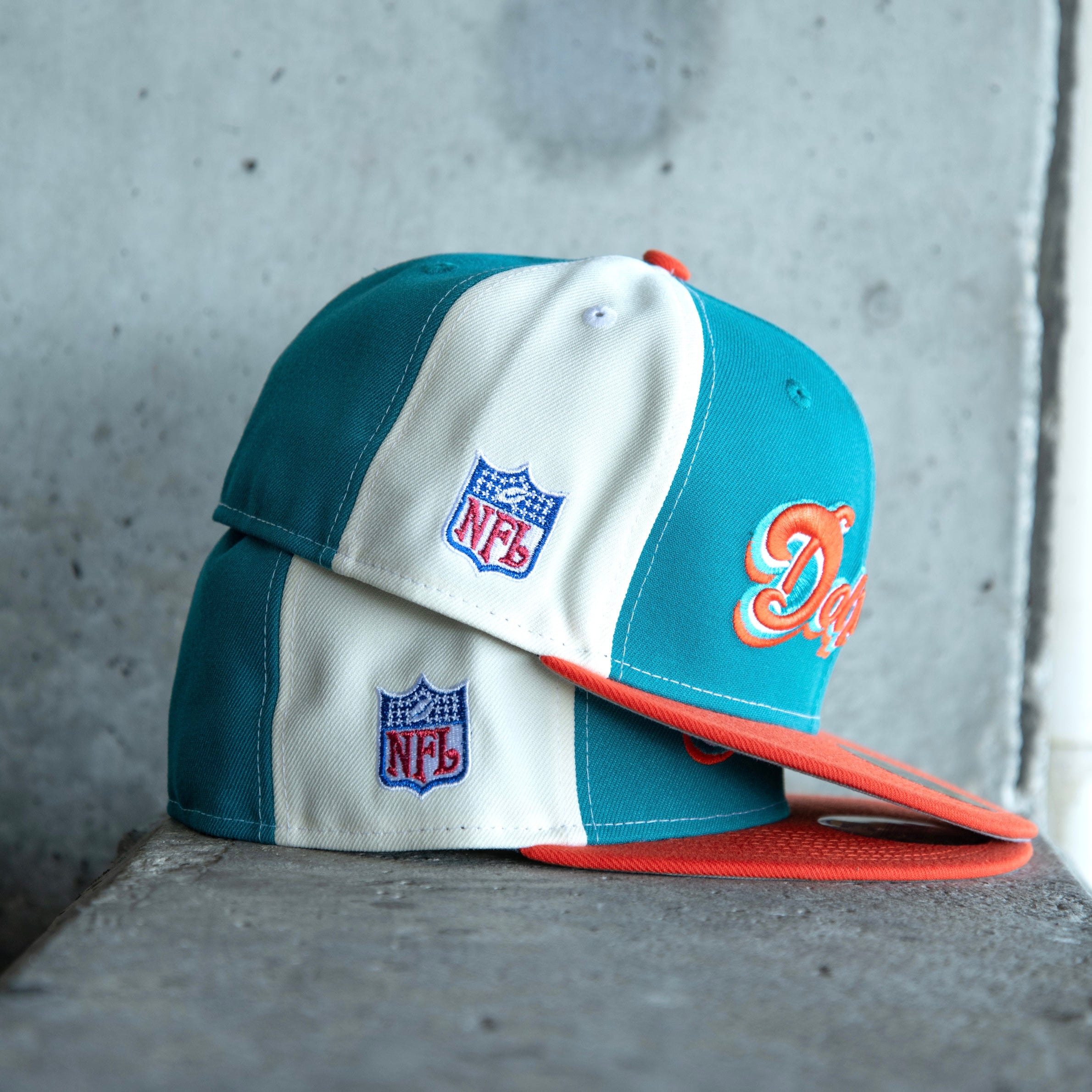 New Era Miami Dolphins Grey UV 59Fifty Fitted (Aqua/Off White/Orange) - New Era