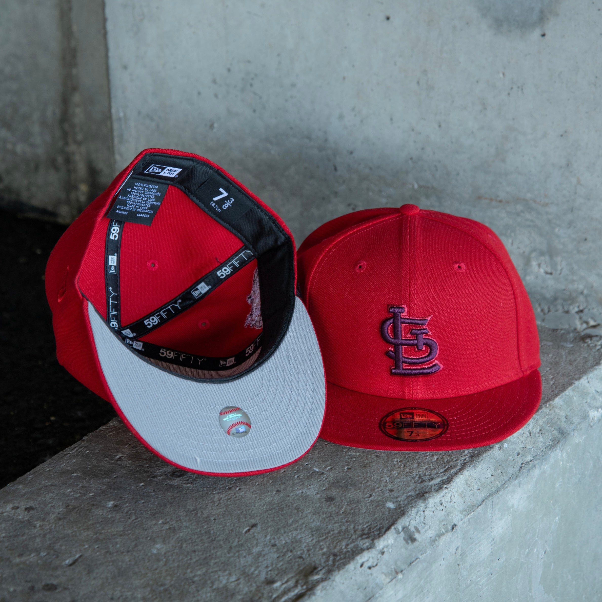 New Era St. Louis Cardinals 2006 WS Champions Grey UV 59Fifty Fitted (Red) - New Era
