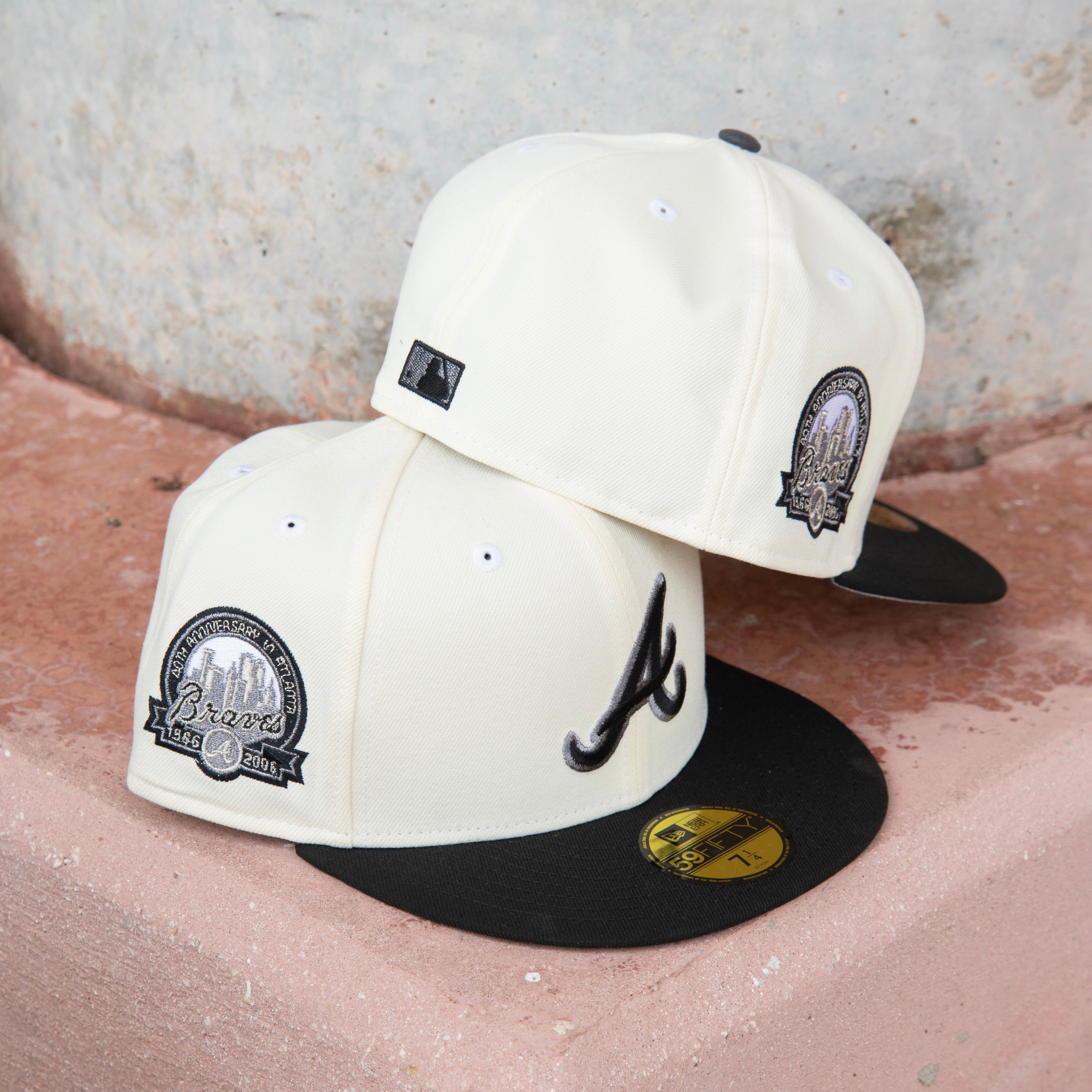New Era Atlanta Braves 40th Anniversary Grey UV 59Fifty Fitted (Off White/Black) - New Era