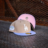 New Era Los Angeles Dodgers Stadium 50th Anniversary Pink UV (Camel/Lavender) 59Fifty Fitted - New Era