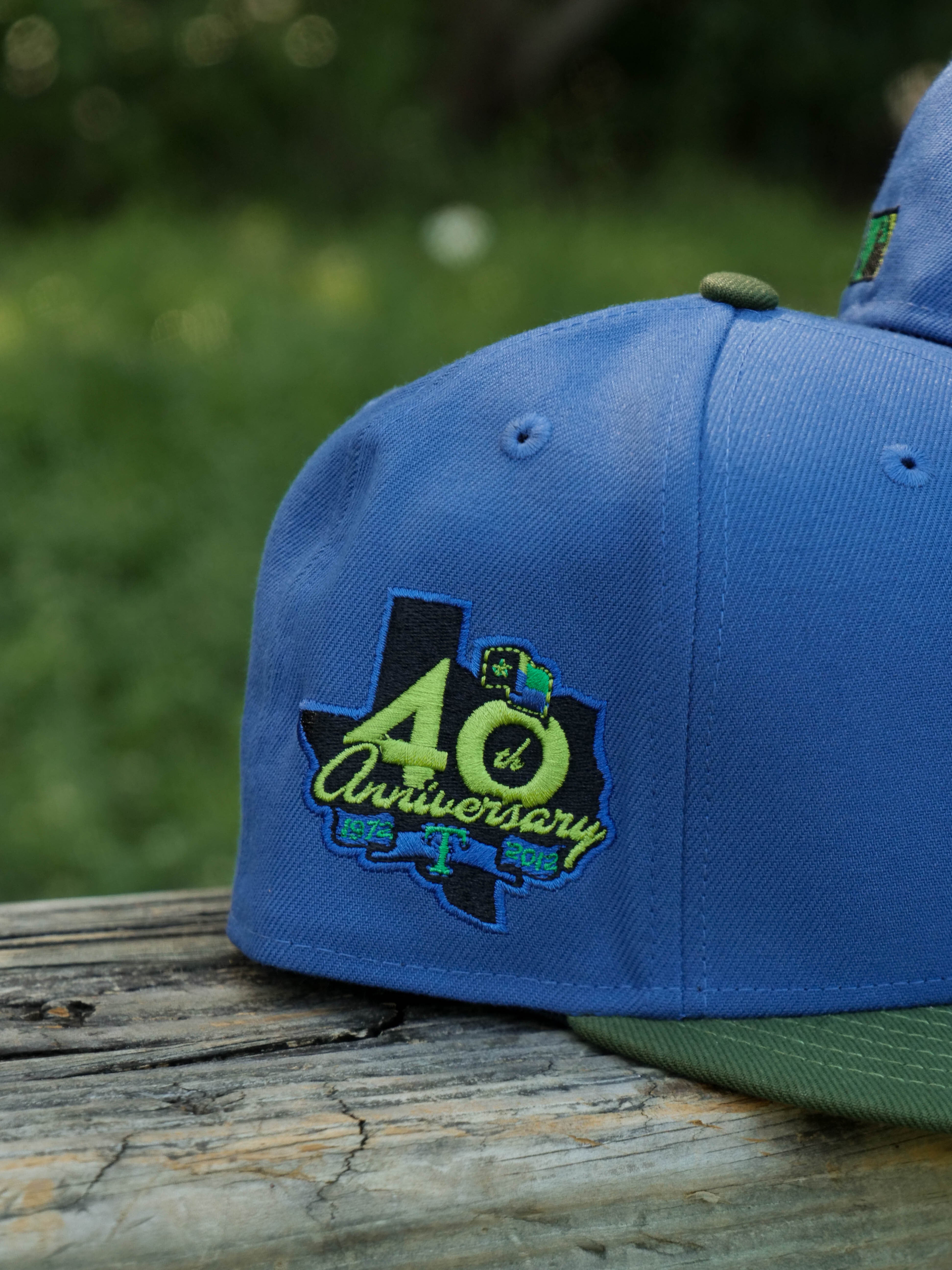 New Era Texas Rangers 40th Anniversary Grey UV (Indigo/Olive) 59Fifty Fitted - New Era