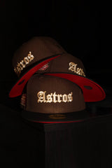 New Era Houston Astros Astrodome The Original Side Patch Fitted (Brown/Black) - New Era