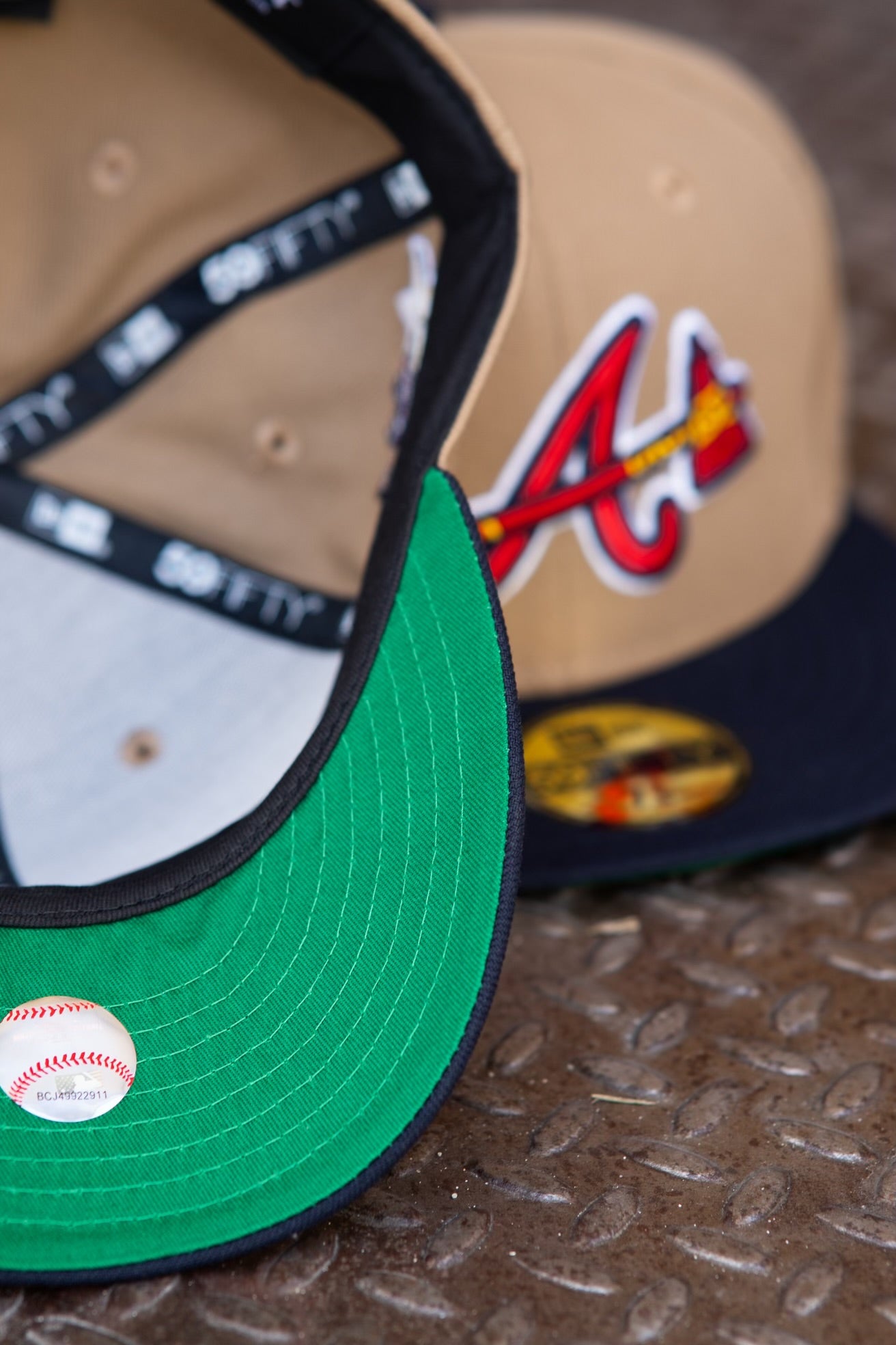 New Era Atlanta Braves 2000 All-Star Game Green UV (Khaki/Navy) 59Fifty Fitted