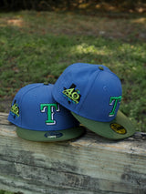 New Era Texas Rangers 40th Anniversary Grey UV (Indigo/Olive) 59Fifty Fitted - New Era