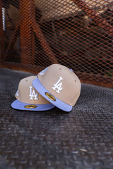 New Era Los Angeles Dodgers Stadium 50th Anniversary Pink UV (Camel/Lavender) 59Fifty Fitted - New Era