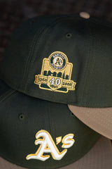 New Era Oakland Athletics 40th Anniversary Grey UV (Olive/Khaki) 59Fifty Fitted