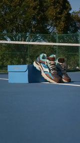 Mens Saucony x FootPatrol ProGrid Omni 9 (Blue/Brown) - VIP Saucony