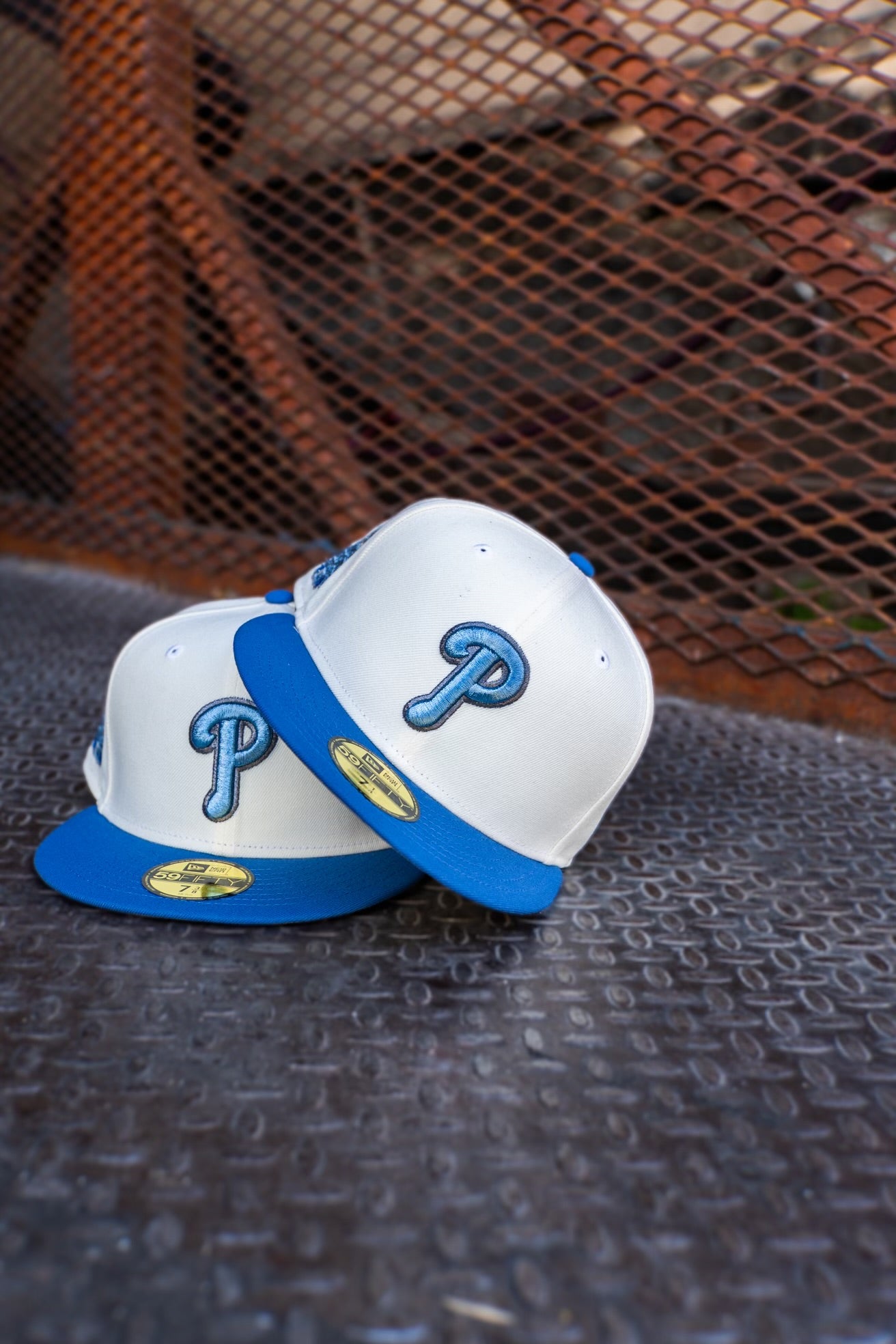 New Era Philadelphia Phillies 2008 World Series Champions Grey UV (Off White/Indigo) 59Fifty Fitted - New Era