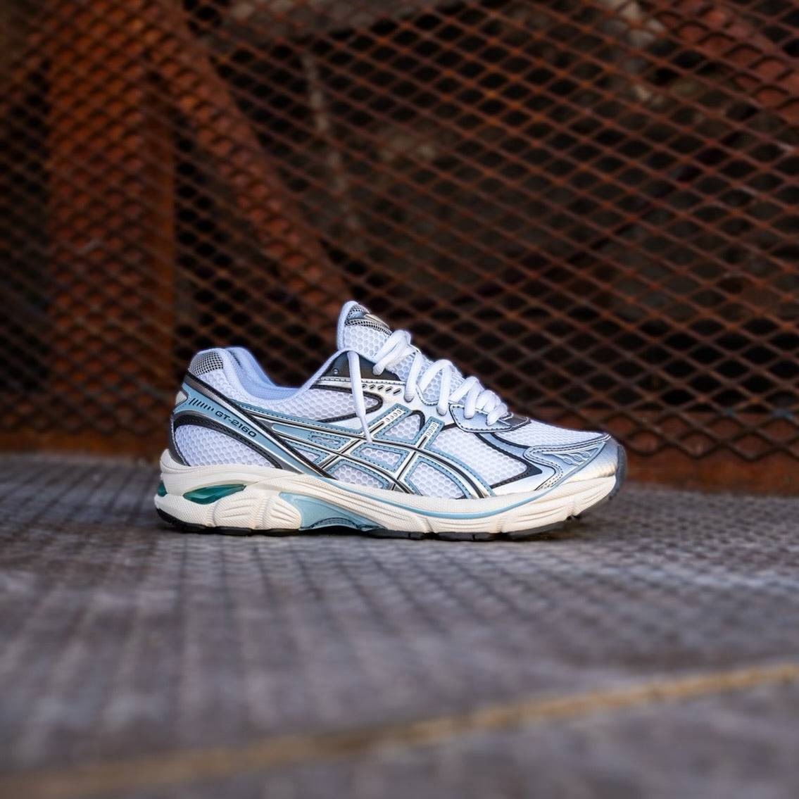 Mens Asics GT-2160 (White/Pure Silver/Light Blue) - Asics