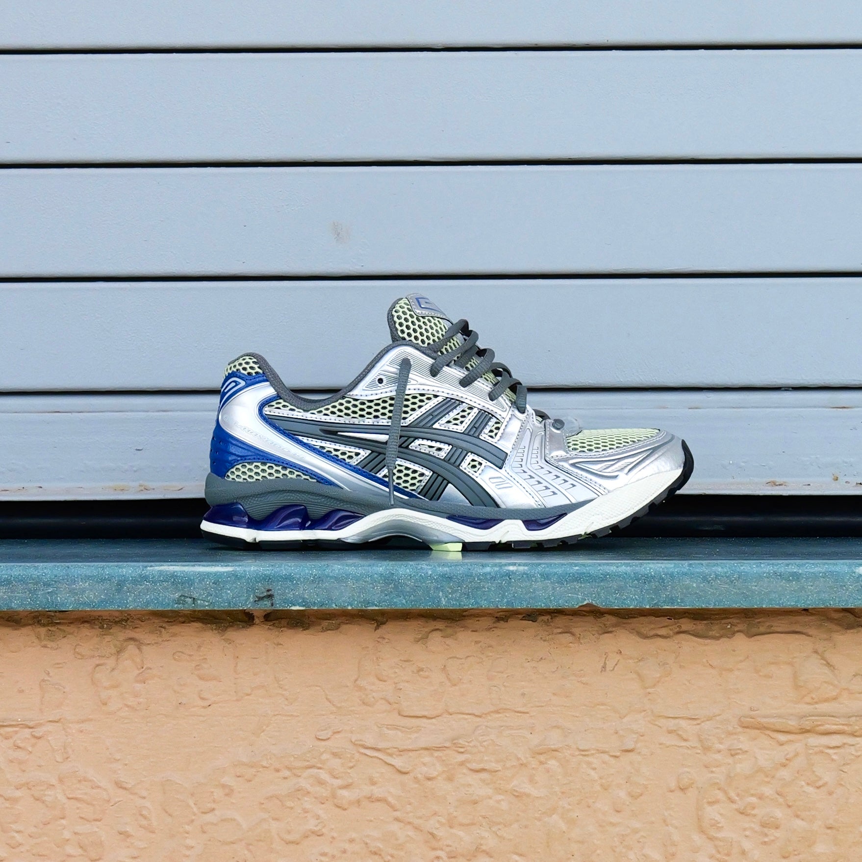 Mens Asics Gel-Kayano 14 (Soft Yellow/Asics Blue) - Asics