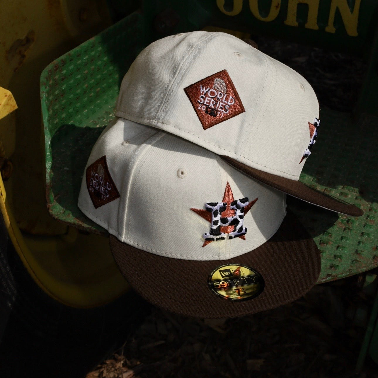 New Era Houston Astros 2017 World Series Side Patch Fitted (Off White) - New Era