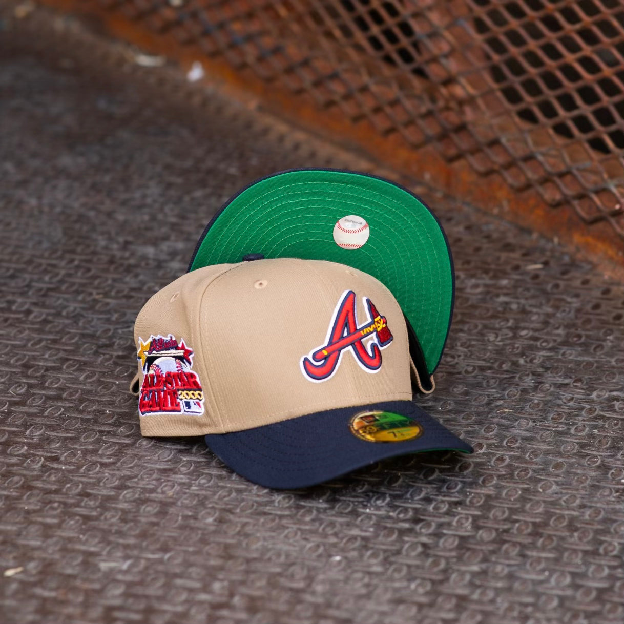 New Era Atlanta Braves 2000 All-Star Game Green UV (Khaki/Navy) 59Fifty Fitted