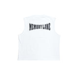 Memory Lane “M Shield” Sleeveless Crop Tee (Off White) - Memory Lane