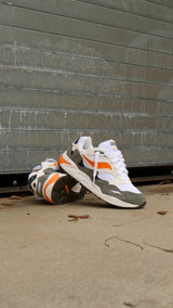 Mens Saucony Grid Shadow 2 Essential (White/Safety Orange) - Saucony