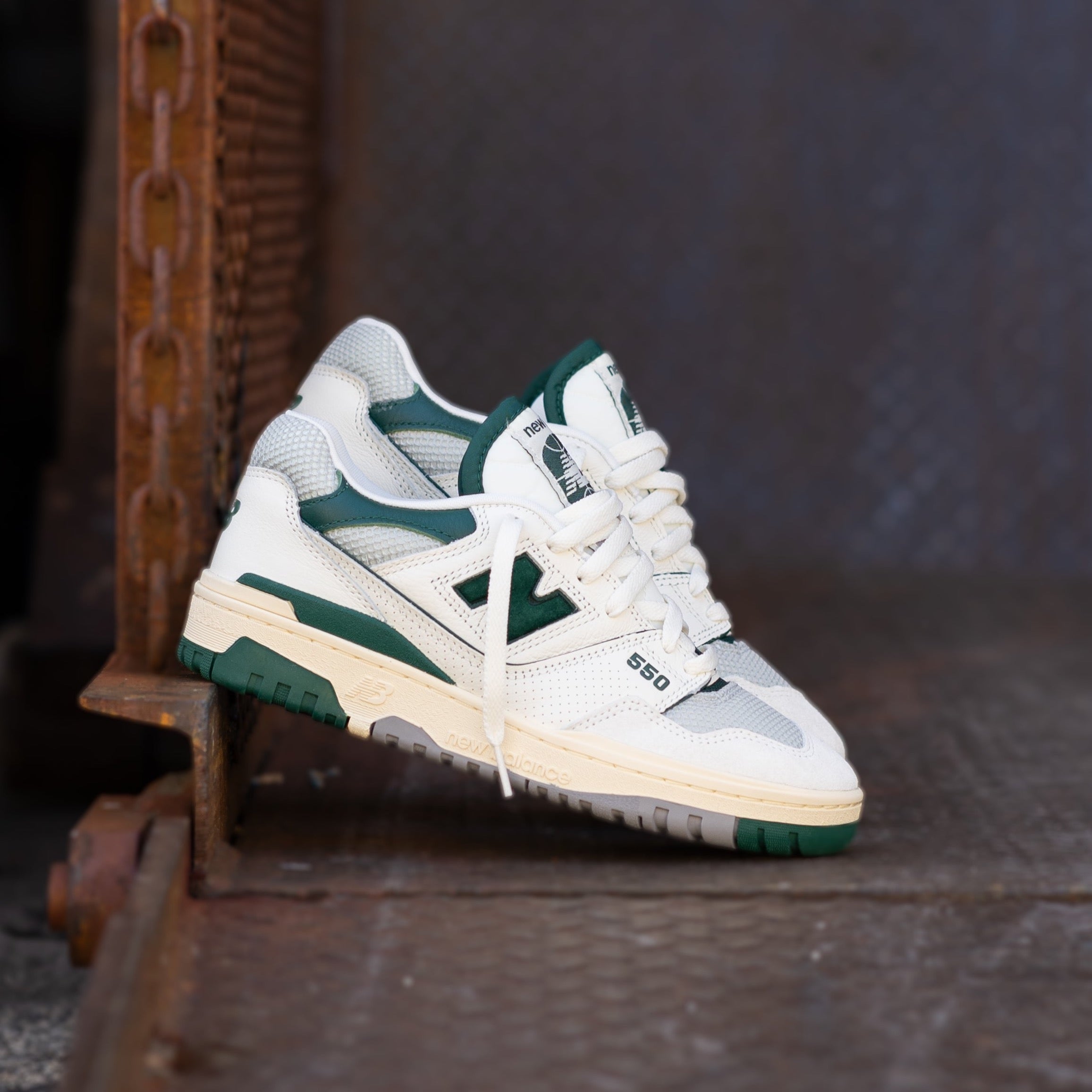 Mens New Balance 550 (White/Green) - BB550CPE - New Balance