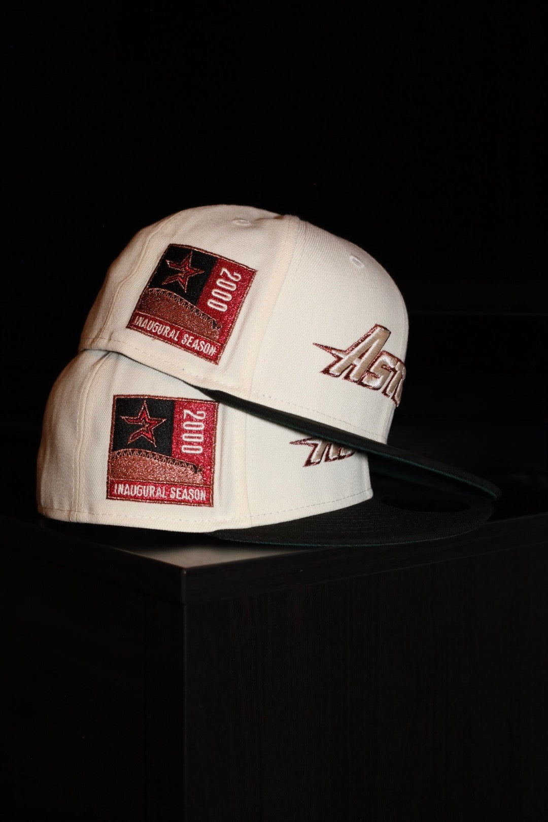 New Era Houston Astros 2000 Inaugural Season Side Patch Fitted (Off White/Black) - New Era