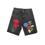Mixed Emotion 'Danger' Patch Shorts - Mixed Emotion