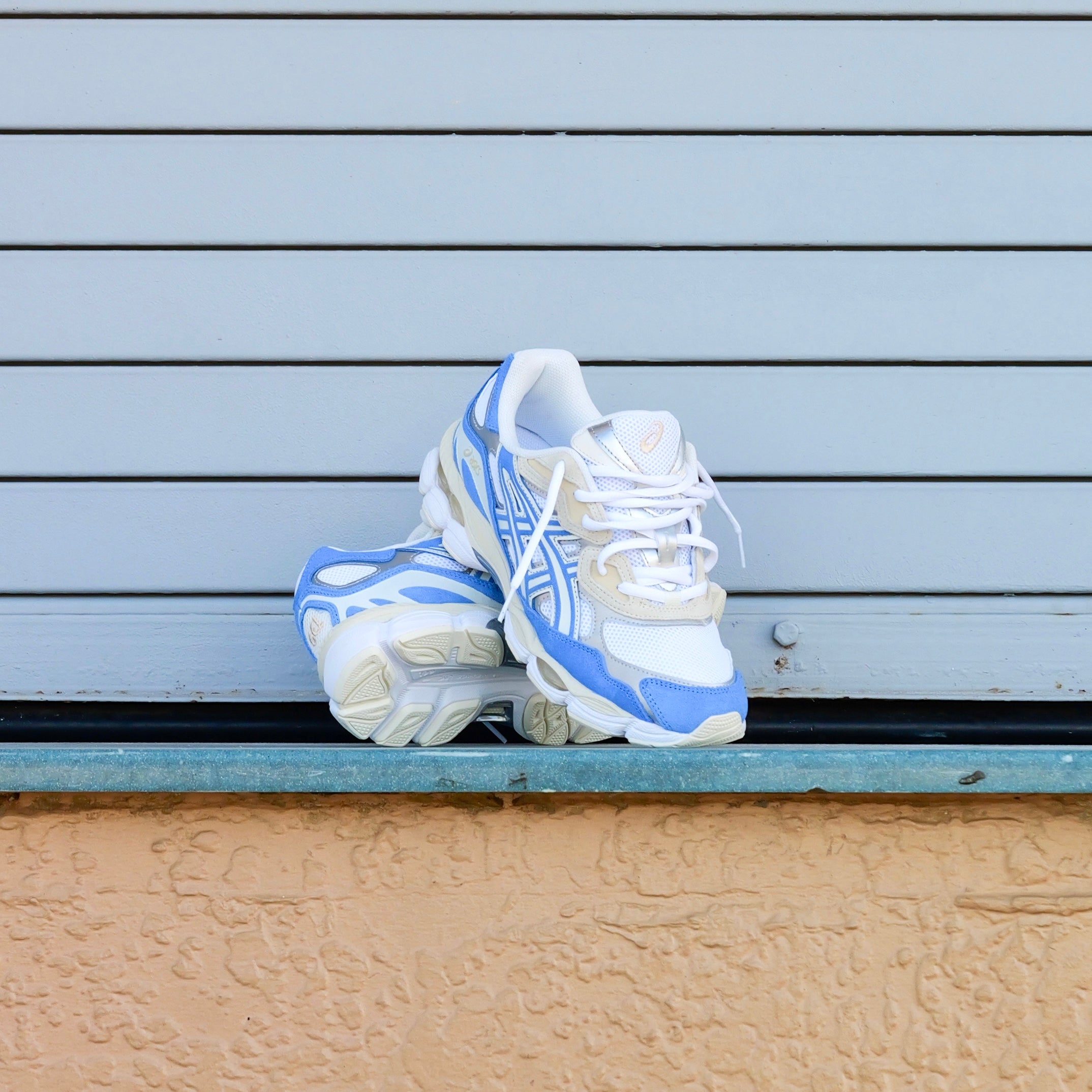 Mens Asics Gel-NYC (White/Blue Coast) - Asics