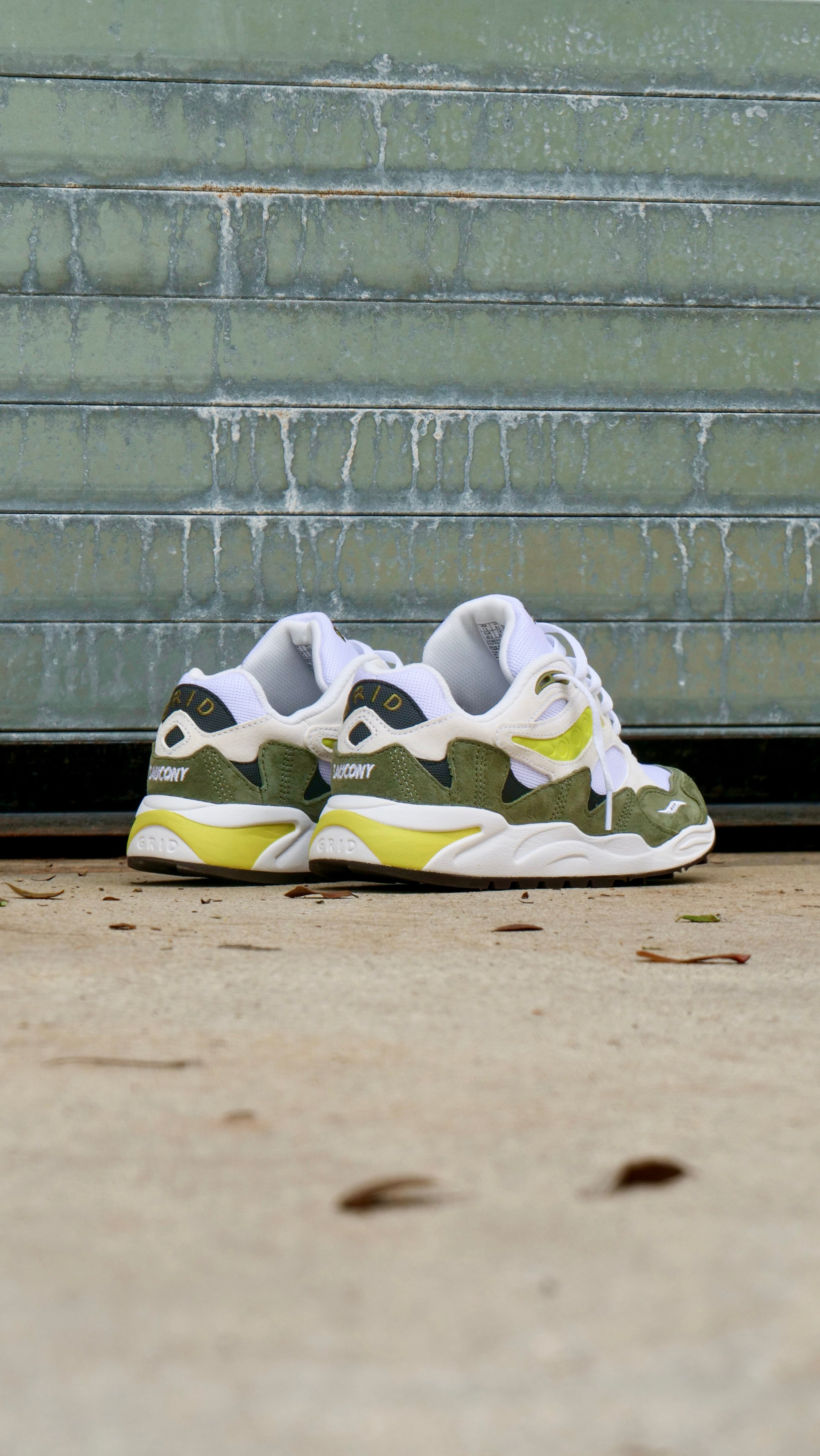Mens Saucony Grid Shadow 2 Essential (White/Green) - Saucony