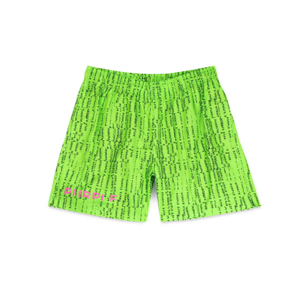 Purple Brand Hacker All Around Shorts (Green) - PURPLE BRAND