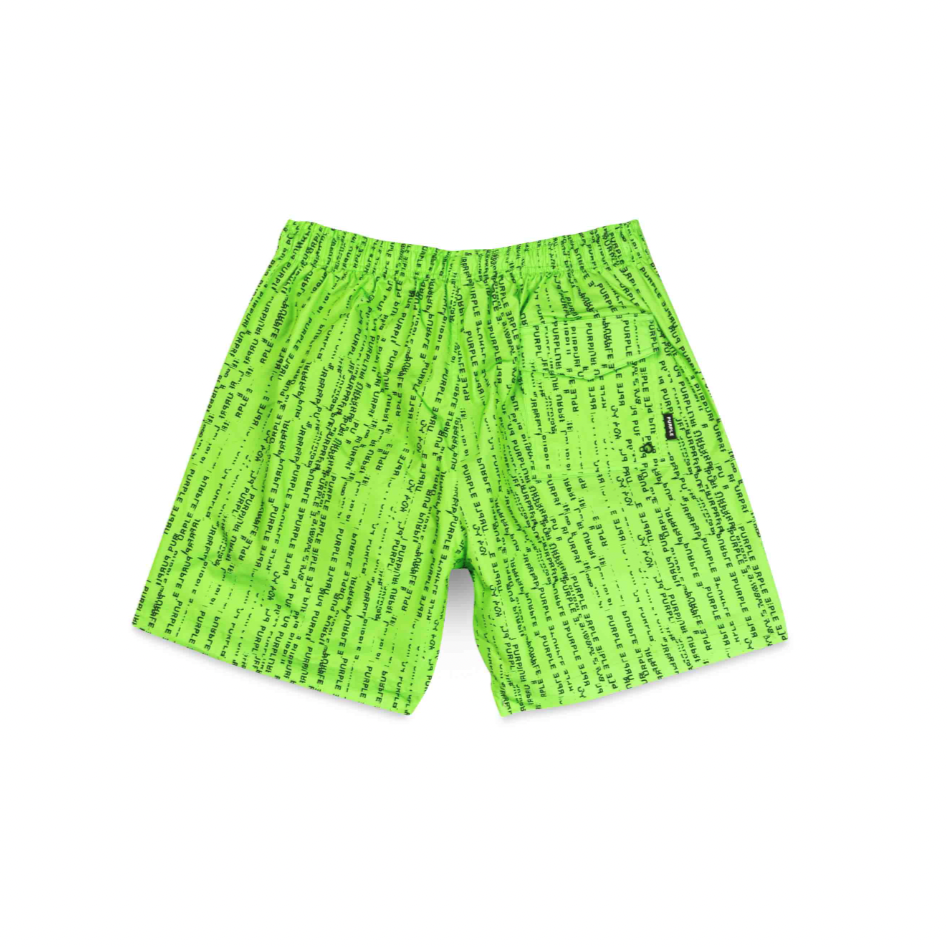 Purple Brand Hacker All Around Shorts (Green) - PURPLE BRAND