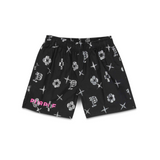 Purple Brand Type Monogram All Around Shorts (Black) - PURPLE BRAND