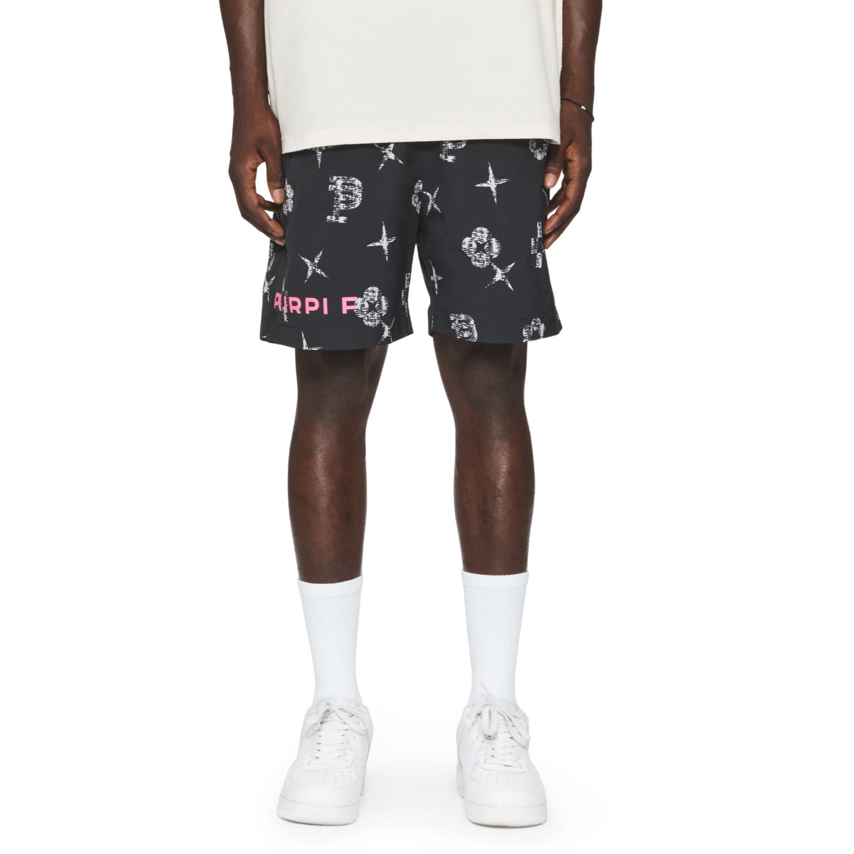 Purple Brand Type Monogram All Around Shorts (Black) - PURPLE BRAND