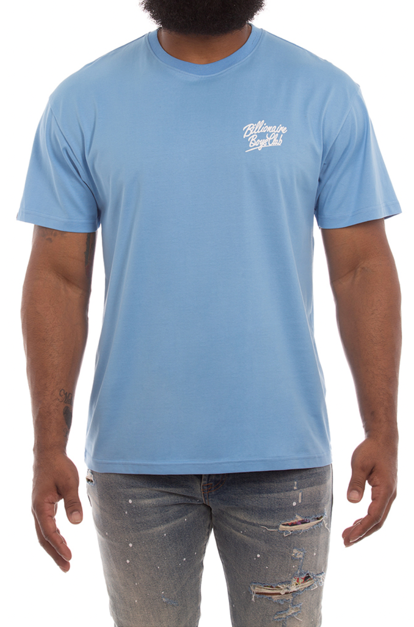 Billionaire Boys Club Script SS Knit (Little Boy Blue) - Billionaire Boys Club